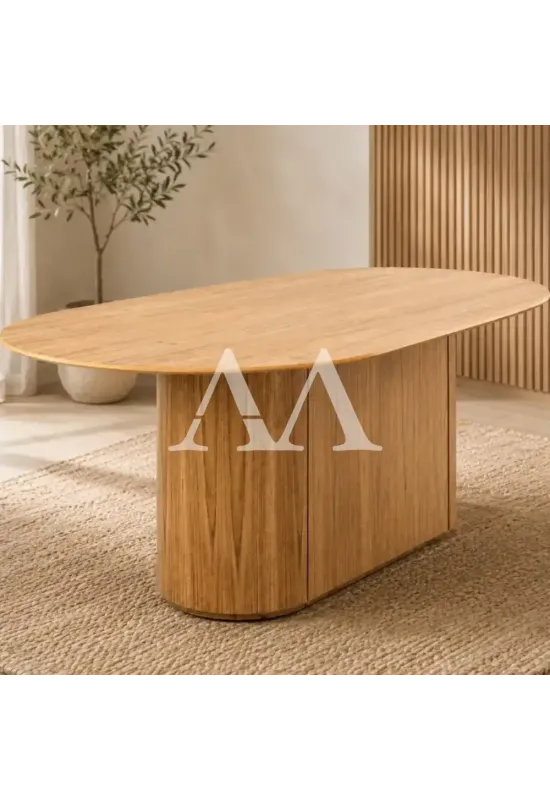 MESA IMCAL LIVING 1.8 LISA TAMPO LAMINADO OVAL CINAMOMO