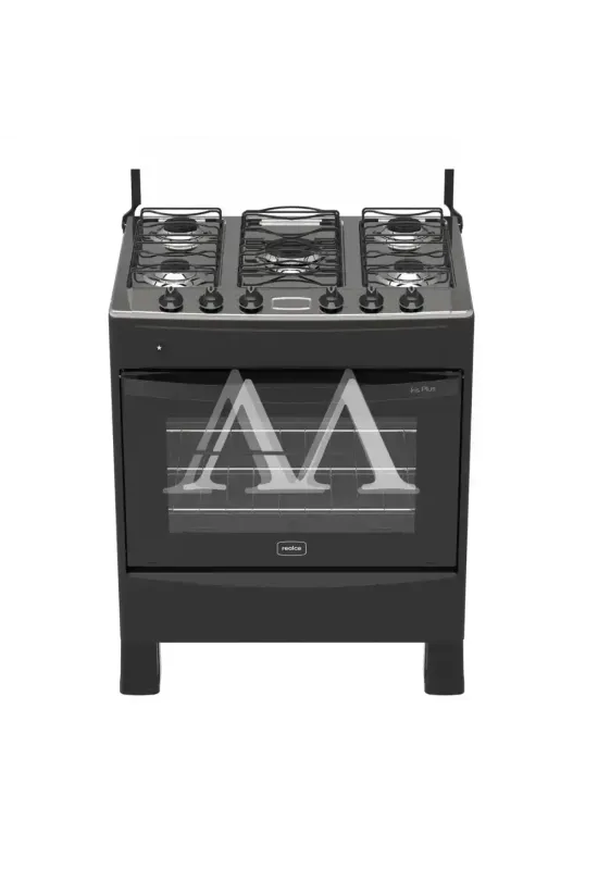 FOGAO 5B REALCE IRIS PLUS MESA INOX AUTOMATICO PRETO