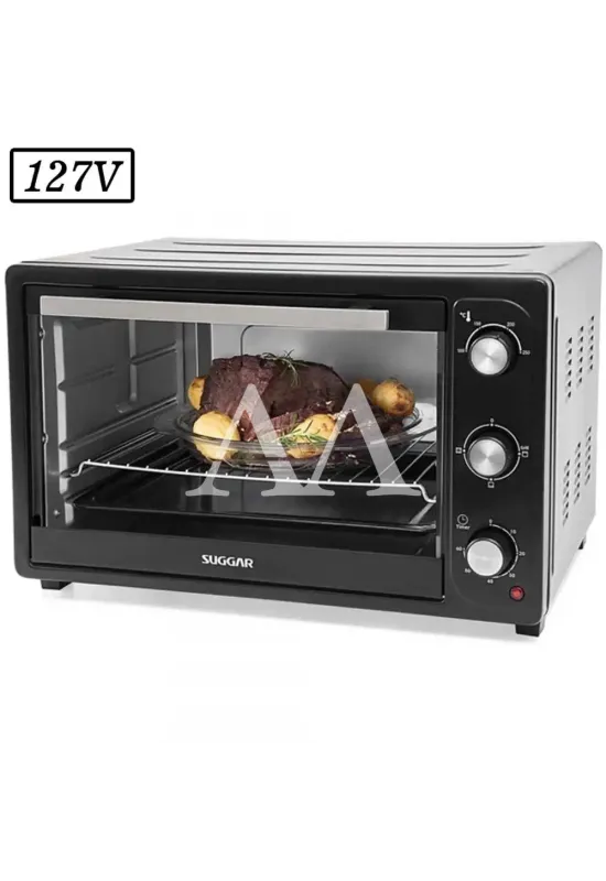 FORNO ELETRICO SUGGAR 50L 127V PRETO