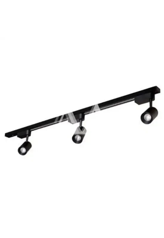 KIT LUMINARIA NITROLUX TRILHO PRETO 3X8W 3000K