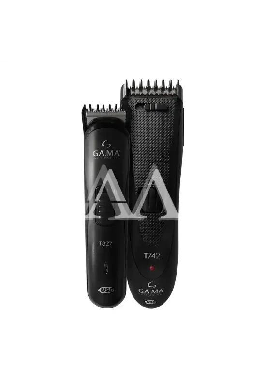 KIT MAQUINA CORTAR CABELO GAMA T747 BLACK TITANIUM USB
